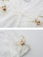 Ella's Retro Floral Elegance Blouse