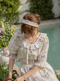 Olivia's Purple Flower Cottage Blouse