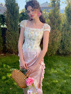 Floral Garden Lace Corset Top