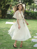 Strawberry Garden Vintage Embroidered Dress