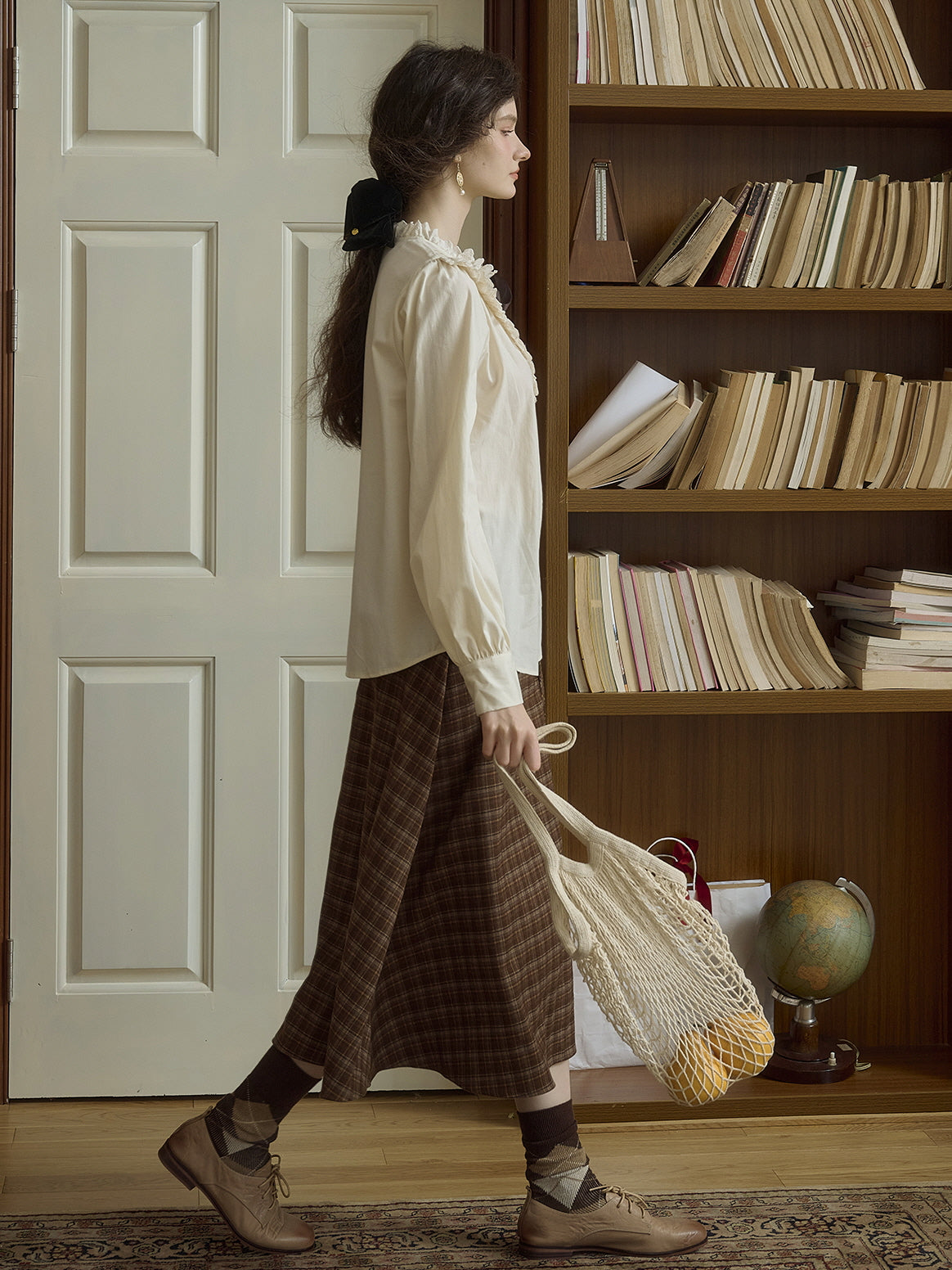 Lace Ribbon Victorian Blouse