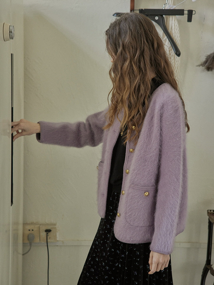 Misty Lavender Luxe Soft Knit Jacket