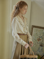 Timeless Ruffle Edge Vintage Blouse