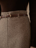 Classic Tweed High-Waist Skirt
