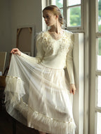 Ivory Bloom Embellished Sweater