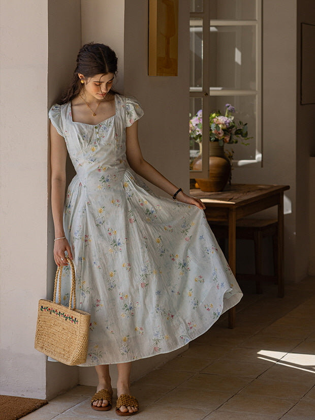 Whispering Blossoms Cotton Dress