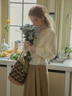 Ethereal Lace Embroidered Vintage Blouse