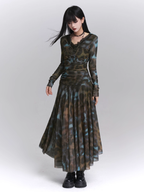 Forest Mist Lace Maxi Dress