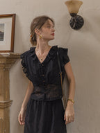 Lila's Midnight Bloom Skirt