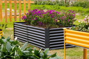 24-inch tall rectangular galvanized metal raised garden bed — view 15