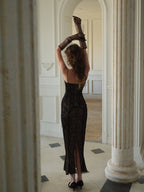 lacemadeMidnight Lace Illusion Dress