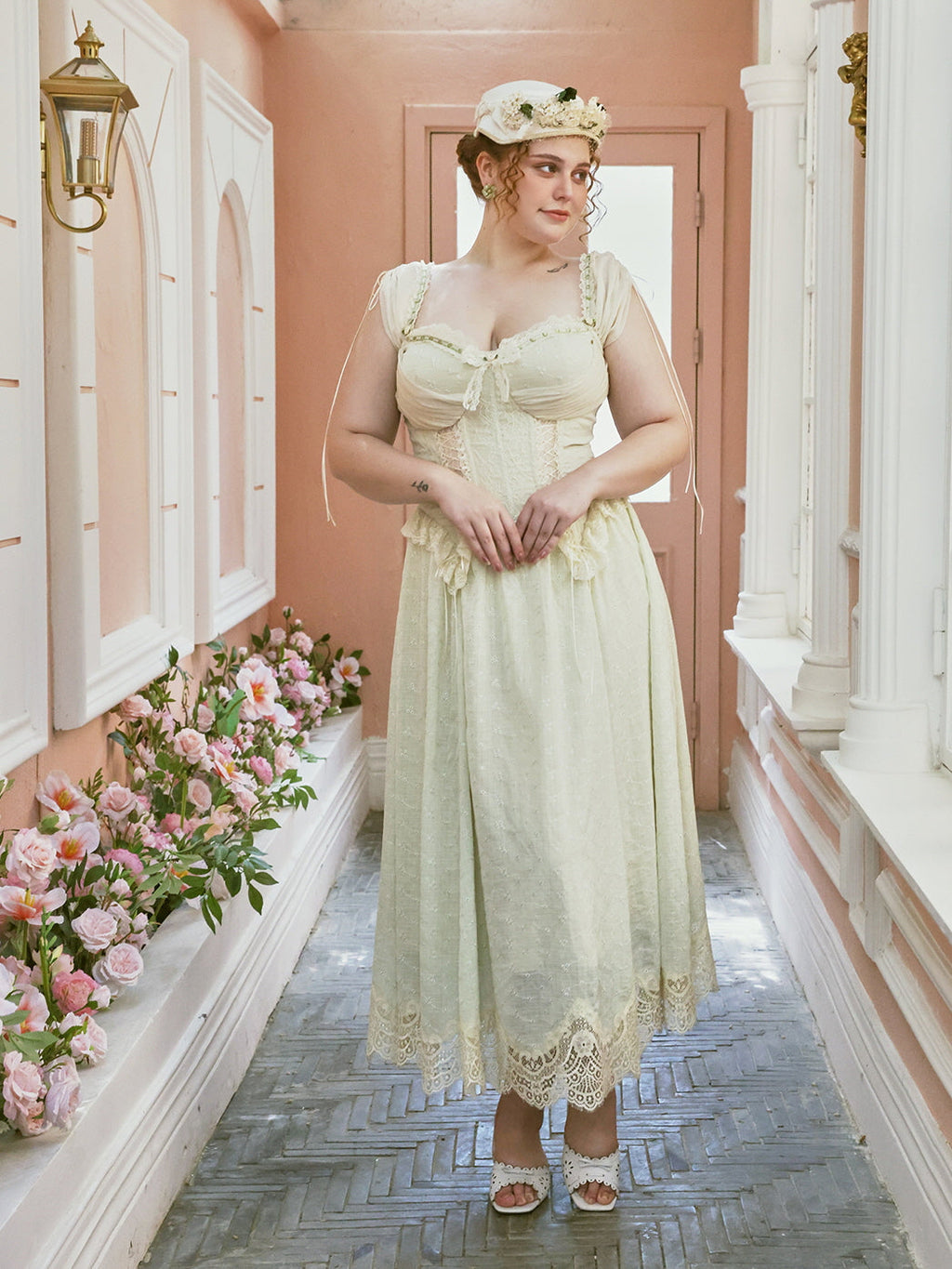 Ethereal Lace Coquette Dress