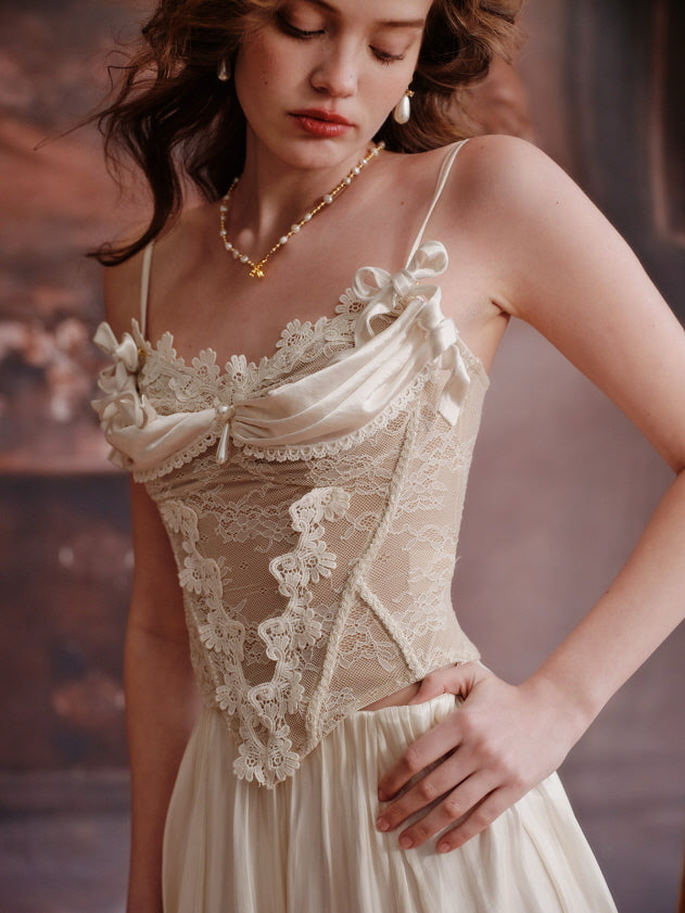 Ivory Lace Bloom Camisole Top