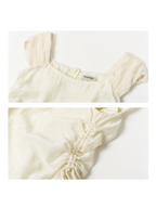 Floral Embossed Drawstring Dress