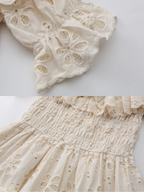 Ruffle Neckline Vintage Daisy Garden Dress