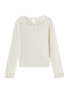 Pearl Petal Lace Knit Top