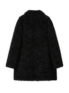 Elegant Double-Breasted Faux Fur Coat