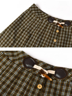 Timeless Plaid Wool Midi Skirt
