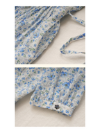 Whispering Blue Garden Floral Dress