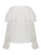Ruffled Cloud Linen Blouse