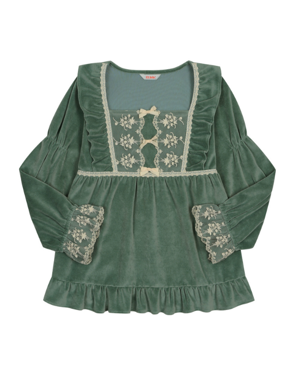 Velvet Garden Lace Pajama Set