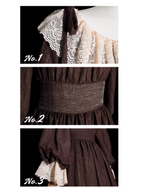 Mocha Reverie Vintage Lace Long Dress