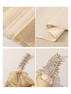Golden Blossom Corset Dress