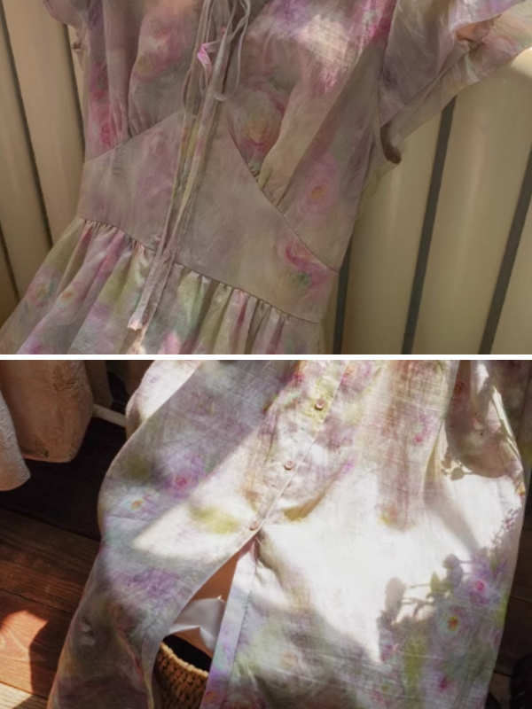 Serene Pastel Floral Dress