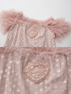 Blush Heart Ruffle Tulle Dress