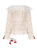 Cherry Crochet Garden Blouse