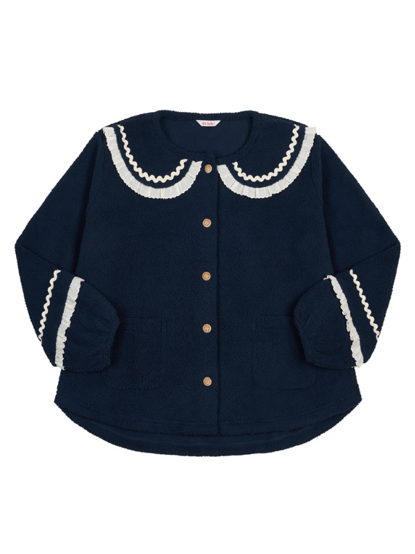 Midnight Ruffle Fleece Pajama Set