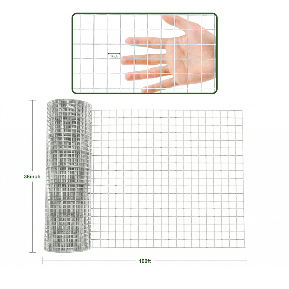 1 inch Galvanized Hardware Cloth Chicken Wire Mesh Fence — view 3
