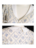 Blue Garden Cotton Vintage Dress