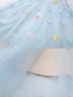 Blooming Petal Fairy Blue Tulle Dress