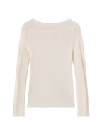 Lace Trim Ballet Knit Top