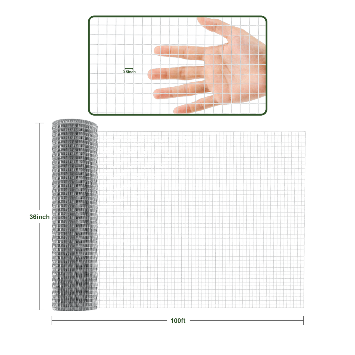 1/2 inch  Galvanized Hardware Cloth Chicken Wire Mesh Fence — view 6