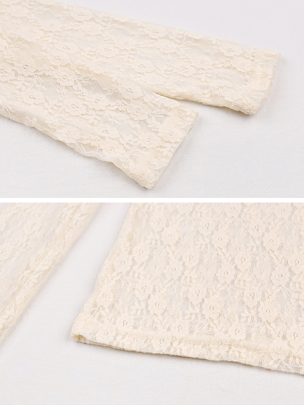 Delicate Lace Long-Sleeve Top