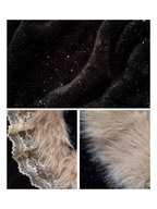 Midnight Fur Collar Winter Robe
