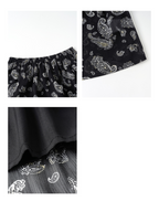 Black Ruffle Camisole & Paisley Maxi Skirt
