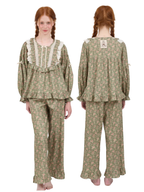 Olive Garden Lace Ruffle Loungewear Set