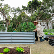 24-inch tall rectangular galvanized metal raised garden bed — view 11
