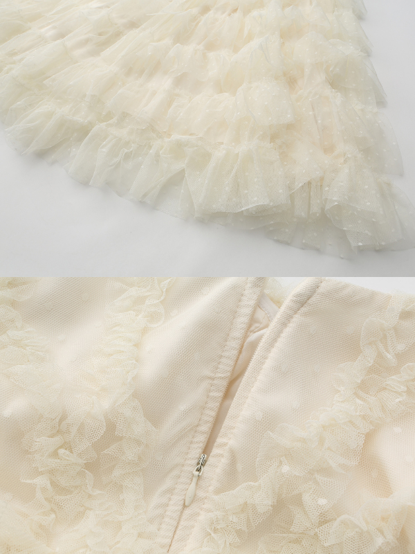 Ivory Princess Garden Ruffle Dress