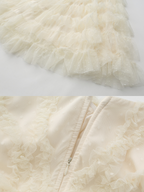 Ivory Princess Garden Ruffle Dress