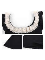 Midnight Lace Ruffle Dress
