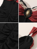 Elegant Vintage Princess Black Party Dress