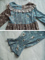 Autumn Patchwork Chiffon Dress