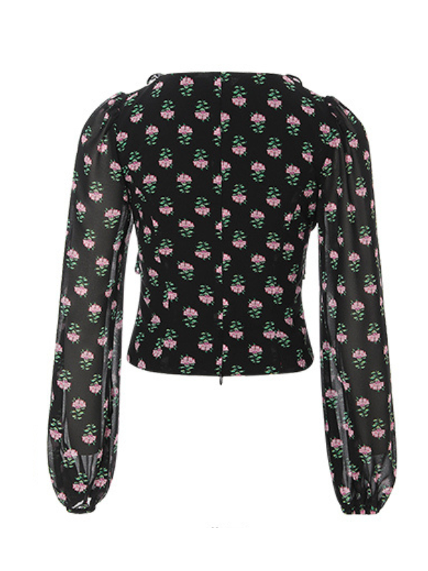 Midnight Rose Vintage Blouse