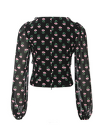 Midnight Rose Vintage Blouse