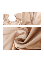 Champagne Satin Corset Mini Dress