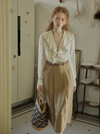 Timeless Ruffle Edge Vintage Blouse